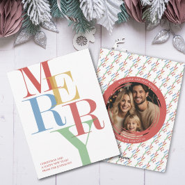 メリーモダンカラフル写真 シーズンカード