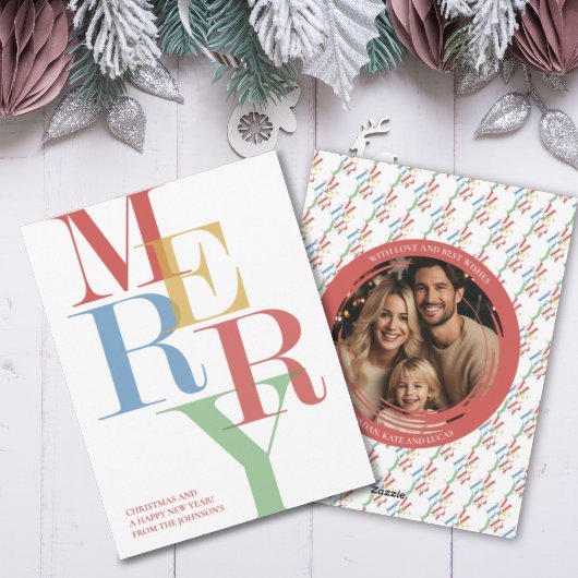 メリーモダンカラフル写真 シーズンカード