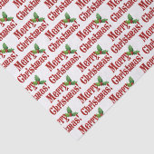 メリーモダンクリスマスとホリー文字パターン 薄葉紙 (詳細)