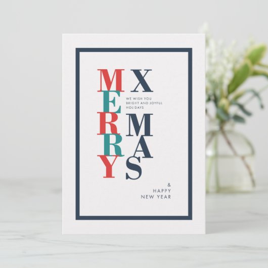 メリーモダンクリスマスと新年の願い シーズンカード (スタンド正面)