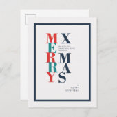 メリーモダンクリスマスと新年の願い シーズンポストカード (正面/裏面)