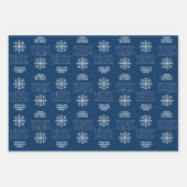 メリーモダンクリスマスとHNYの姓 ラッピングペーパーシート (正面)