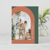 メリーモダンクリスマスのアーチ写真ホリデーカード シーズンカード (スタンド正面)