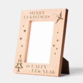 メリーモダンクリスマスのエレガント写真 レーザー彫刻フレーム (左)