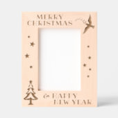 メリーモダンクリスマスのエレガント写真 レーザー彫刻フレーム (正面)