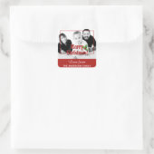 メリーモダンクリスマスのカスタム写真 スクエアシール (バッグ)