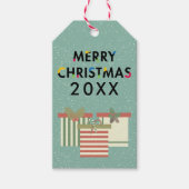 メリーモダンクリスマスのギフトボックスギフトラベル ギフトタグ (正面)