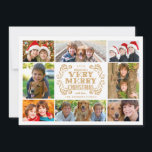 メリーモダンクリスマスのコラージュの休日の写真カード シーズンカード<br><div class="desc">8シンプル枚の写真の場所を持つ白いグリッドお気に入りのテンプレート図解入りの、写真付きのとエレガントはモダンデザインとフォントファンシーを渦巻く。「読聖降誕祭お目出度う。」あなたの家族の名前でそれをパーソナライズしなさい。***フォントのフォントもしまたはサイズを変更すると、発表のプリントが変更される可能性があることに注意してください。それはプリントあなたのモニター上で見る方法を見る。私は一度それを注文した後、あなたのカードが表示されない、そしてZazzleは何も編集しない（タイポス、アラインメントなど）。基本紙 |写真を調整すカスタマイズるには「IT」ボタンを使用</div>