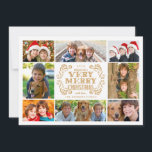 メリーモダンクリスマスのコラージュの休日の写真カード シーズンカード<br><div class="desc">8シンプル枚の写真の場所を持つ白いグリッドお気に入りのテンプレート図解入りの、写真付きのとエレガントはモダンデザインとフォントファンシーを渦巻く。「読聖降誕祭お目出度う。」あなたの家族の名前でそれをパーソナライズしなさい。***フォントのフォントもしまたはサイズを変更すると、発表のプリントが変更される可能性があることに注意してください。それはプリントあなたのモニター上で見る方法を見る。私は一度それを注文した後、あなたのカードが表示されない、そしてZazzleは何も編集しない（タイポス、アラインメントなど）。基本紙 |写真を調整すカスタマイズるには「IT」ボタンを使用</div>