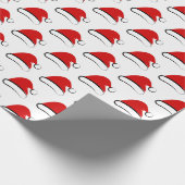 メリーモダンクリスマスのサンタハットラッピング紙 ラッピングペーパー (角)