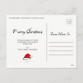 メリーモダンクリスマスのサンタハット写真はがき シーズンポストカード (裏面)