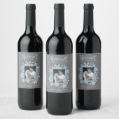 メリーモダンクリスマスのスタイル写真 ワインラベル (ボトル)