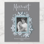 メリーモダンクリスマスのスタイル写真 ワインラベル (シングルラベル)