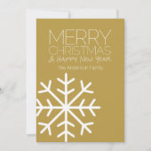 メリーモダンクリスマスのスノーフレーク – 非写真 シーズンカード (正面)