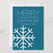メリーモダンクリスマスのスノーフレーク – 非写真 シーズンカード (正面)
