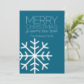 メリーモダンクリスマスのスノーフレーク – 非写真 シーズンカード (スタンド正面)