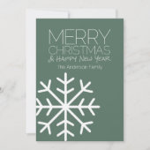 メリーモダンクリスマスのスノーフレーク – 非写真 シーズンカード (正面)