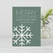 メリーモダンクリスマスのスノーフレーク – 非写真 シーズンカード (スタンド正面)