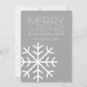 メリーモダンクリスマスのスノーフレーク – 非写真 シーズンカード (正面)