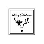 メリーモダンクリスマスのトナカイ〔雄ジカの〕枝角 ラバースタンプ (インプリント)