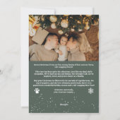 メリーモダンクリスマスのパワリーのペットおもしろい3枚の写真 シーズンカード (裏面)