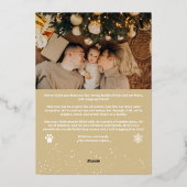 メリーモダンクリスマスのパワリーのペットおもしろい3枚の写真 箔シーズンカード (裏面)