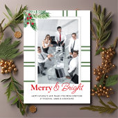 メリーモダンクリスマスのビジネス写真緑 シーズンカード