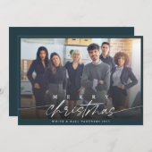 メリーモダンクリスマスのビジネス写真 シーズンカード (正面/裏面)