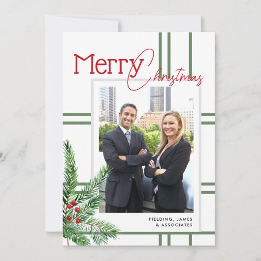 メリーモダンクリスマスのビジネス写真 シーズンカード (正面)
