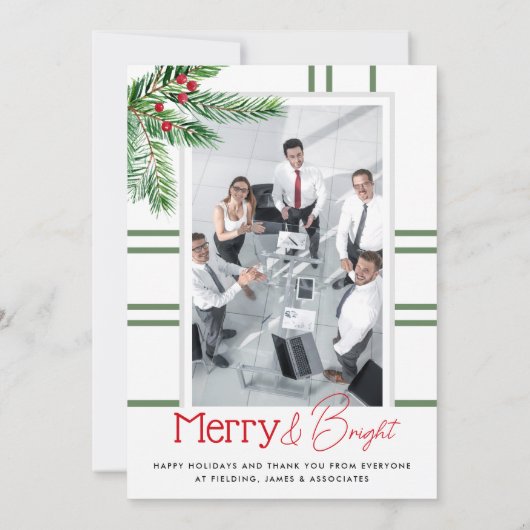 メリーモダンクリスマスのビジネス写真 シーズンカード (裏面)