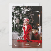 メリーモダンクリスマスのプレゼントのリボン写真 シーズンカード (裏面)