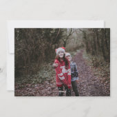 メリーモダンクリスマスのホワイトスクリプトオーバーレイ写真 シーズンカード (裏面)