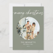メリーモダンクリスマスのレビューでラウンドフォト年 シーズンカード (正面)