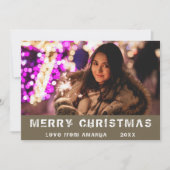 メリーモダンクリスマスの休日の写真 シーズンカード (正面)