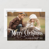 メリーモダンクリスマスの休日の写真 ポストカード (正面/裏面)