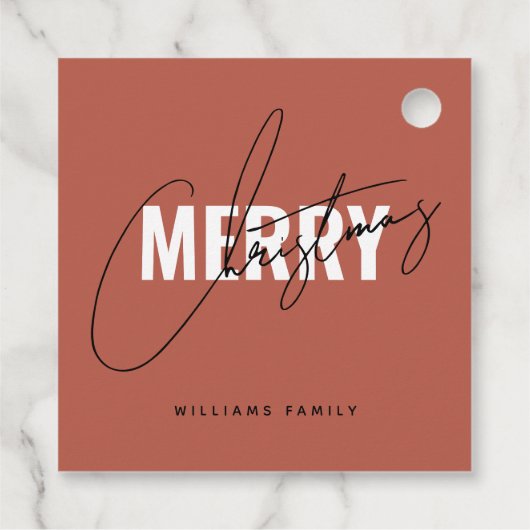 メリーモダンクリスマスの休日テラコッタ フェイバータグ (裏面)