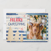 メリーモダンクリスマスの写真の休日 シーズンカード (正面)