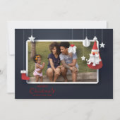 メリーモダンクリスマスの写真グリーティングカード シーズンカード (正面)