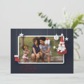 メリーモダンクリスマスの写真グリーティングカード シーズンカード (スタンド正面)