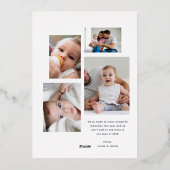 メリーモダンクリスマスの写真スタイリッシュ 箔シーズンカード (裏面)