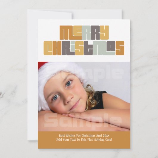 メリーモダンクリスマスの写真枠 シーズンカード (正面)