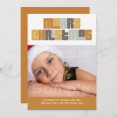 メリーモダンクリスマスの写真枠 シーズンカード (正面/裏面)