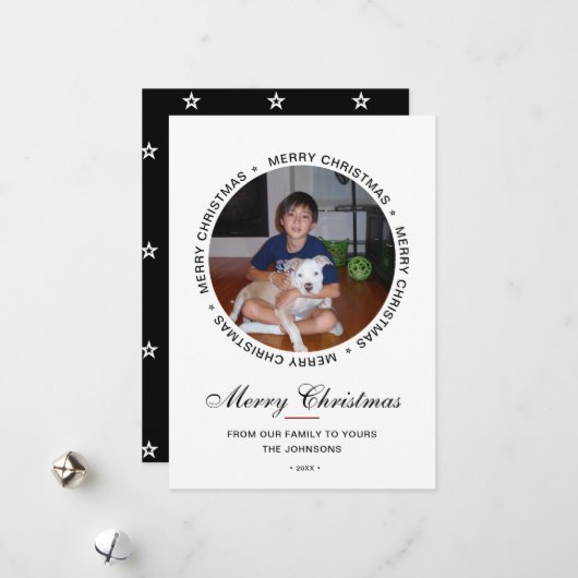 メリーモダンクリスマスの写真 シーズンカード (正面/裏面インサイチュ)