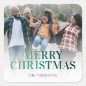 メリーモダンクリスマスの写真 スクエアシール (正面)
