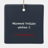 メリーモダンクリスマスの写真 セラミックオーナメント (裏面)