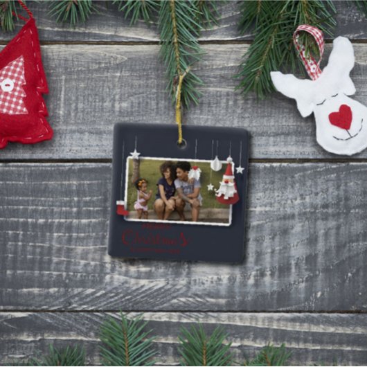 メリーモダンクリスマスの写真 セラミックオーナメント