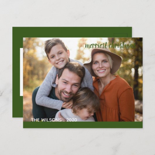 メリーモダンクリスマスの写真 ポストカード (正面/裏面)