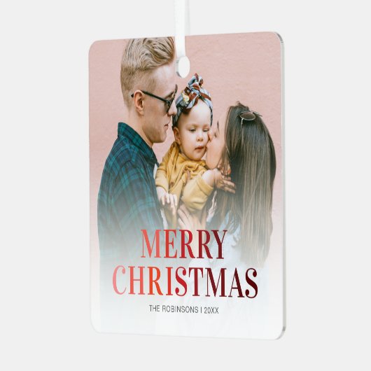 メリーモダンクリスマスの写真 メタルオーナメント (正面左)