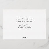 メリーモダンクリスマスの写真 | 濃いオーバーレイ 箔シーズンカード (裏面)