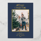 メリーモダンクリスマスの写真 箔シーズンカード (正面)